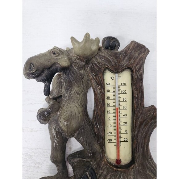 VTG Big Sky Carvers Bear Foot Moose Thermometer Celsius Fahrenheit Wall Hanging - Picture 2 of 8